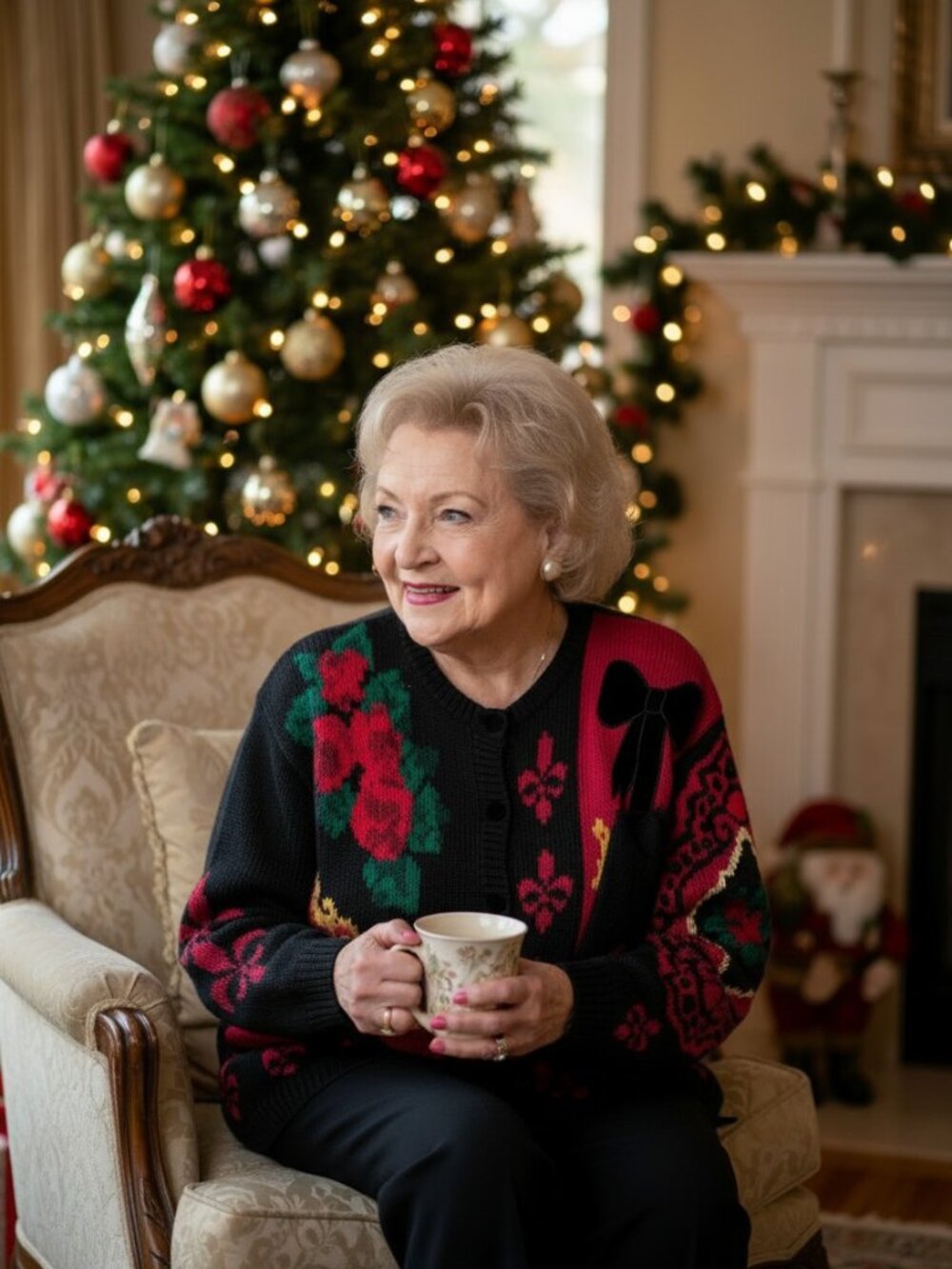 The Eagle's Eye Vintage Christmas Cardigan WITH SHOULDER PADS